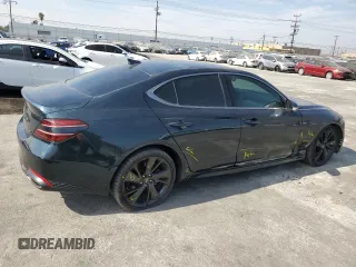 2022 Genesis G70 3.3T with VIN KMTG54TE2NU082023, listed as a Copart auction lot 74774034 with 17,411 mi miles and Salvage Title. Bid and sale history available at carsss.com. Image 3.