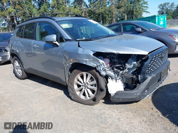 2023 Toyota Corolla Cross LE z VIN 7MUBAABG4PV062357, wystawiony jako IAAI lot #42616530 z przebiegiem 10 366 mil mil oraz . Historia ofert i sprzedaży dostępna na DreamBid. Obrazek 1.