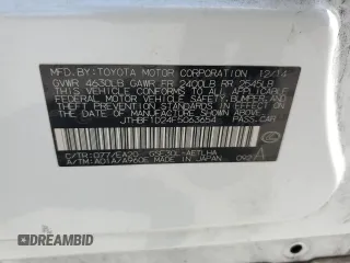 2015 Lexus IS 250 with VIN JTHBF1D24F5063654, listed as a Copart auction lot 60109015 with 110,589 mi miles and Salvage title. Bid and sale history available at DreamBid. Image 13.