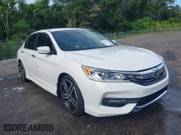 2016 Honda Accord Sport with VIN 1HGCR2F5XGA177730, listed as a IAAI auction lot 42367078 with 186,502 mi miles and . Bid and sale history available at DreamBid. Image 1.