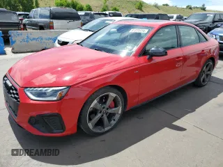 2022 Audi A4 S line Premium Plus with VIN WAUEAAF43NA007946, listed as a Copart auction lot 61038484 with 34,743 mi miles and Non Repairable. Bid and sale history available at DreamBid. Image 1.