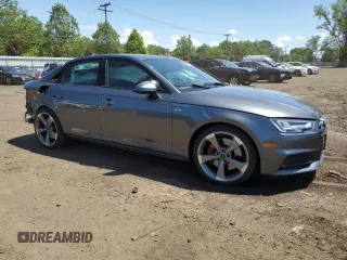 2018 Audi S4 Premium Plus with VIN WAUB4AF45JA100763, listed as a Copart auction lot 57312904 with 91,328 mi miles. Bid and sale history available at carsss.com. Image 4.