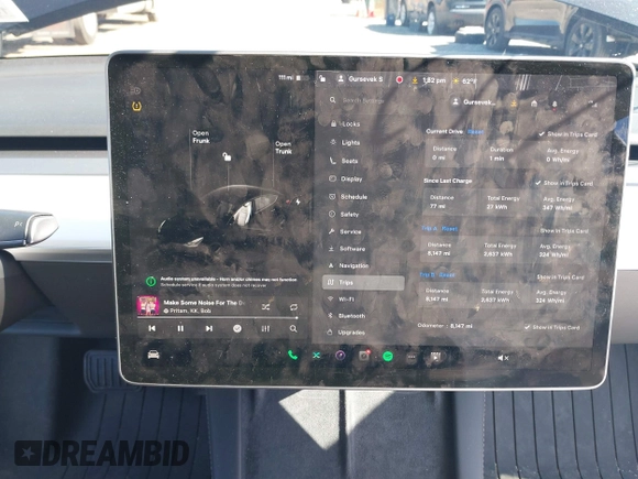 2023 Tesla Model 3 Long Range with VIN 5YJ3E1EB1PF632595, listed as a IAAI auction lot 41754131 with 8,147 mi miles and . Bid and sale history available at DreamBid. Image 15.
