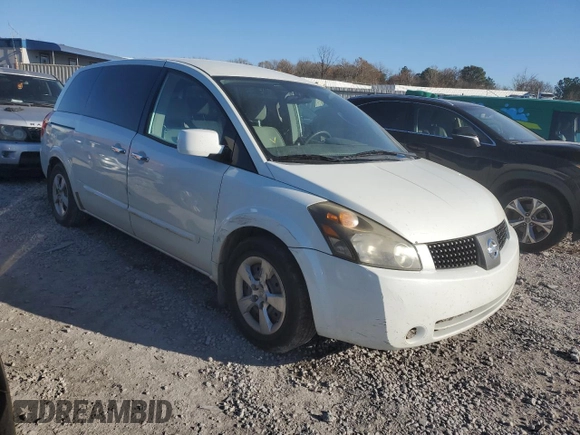 2007 Nissan Quest SE with VIN 5N1BV28U27N143294, listed as a Copart auction lot 82785134 with 216,154 mi miles and Salvage Title. Bid and sale history available at carsss.com. Image 4.