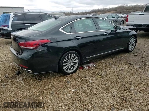 2017 Genesis G80 3.8L with VIN KMHGN4JE9HU175851, listed as a Copart auction lot 50751995 with 97,300 mi miles and Salvage title. Bid and sale history available at DreamBid. Image 13.