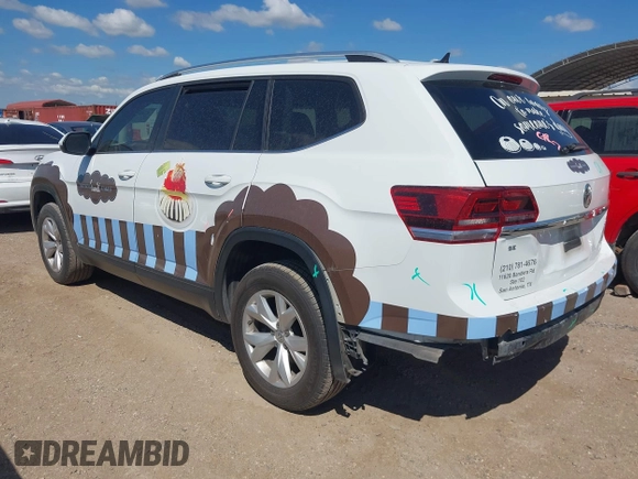 2018 Volkswagen Atlas SE with VIN 1V2CR2CA5JC520616, listed as a IAAI auction lot 42198409 with 98,133 mi miles and . Bid and sale history available at DreamBid. Image 3.