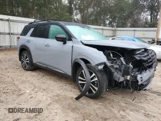 2024 Nissan Pathfinder Platinum z VIN 5N1DR3DH6RC259379, wystawiony jako Copart lot #43399045 z przebiegiem 19 750 mil mil oraz Szkoda całkowita • Salvage title. Historia ofert i sprzedaży dostępna na DreamBid. Obrazek 4.