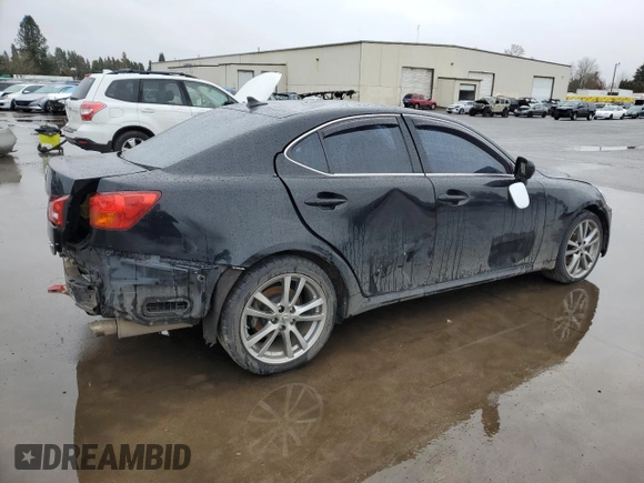 2008 Lexus IS 250 with VIN JTHBK262585063129, listed as a Copart auction lot 44856875 with Not provided miles and Salvage title. Bid and sale history available at DreamBid. Image 3.