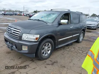 2005 Infiniti QX56 with VIN 5N3AA08C35N802409, listed as a IAAI auction lot 41857267 with 1 mi miles. Bid and sale history available at carsss.com. Image 2.