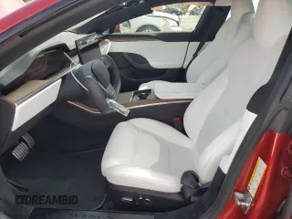 2023 Tesla Model S with VIN 5YJSA1E53PF525324, listed as a Copart auction lot 48079685 with Not provided miles and Salvage title. Bid and sale history available at DreamBid. Image 7.