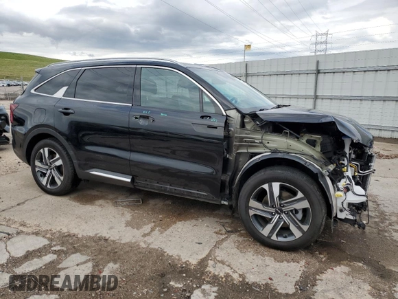 2023 Kia Sorento SX Prestige with VIN KNDRMDLHXP5213992, listed as a Copart auction lot 56145885 with 13,585 mi miles and Salvage title. Bid and sale history available at DreamBid. Image 4.