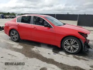 2013 Infiniti G37 Journey with VIN JN1CV6AP7DM303064, listed as a Copart auction lot 56461445 with 110,465 mi miles and Salvage title. Bid and sale history available at DreamBid. Image 4.