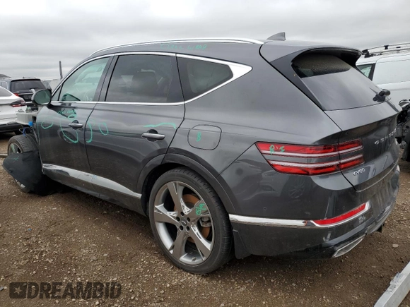 2022 Genesis GV80 with VIN KMUHCESC0NU083165, listed as a Copart auction lot 55518125 with Not provided miles and Salvage title. Bid and sale history available at DreamBid. Image 2.