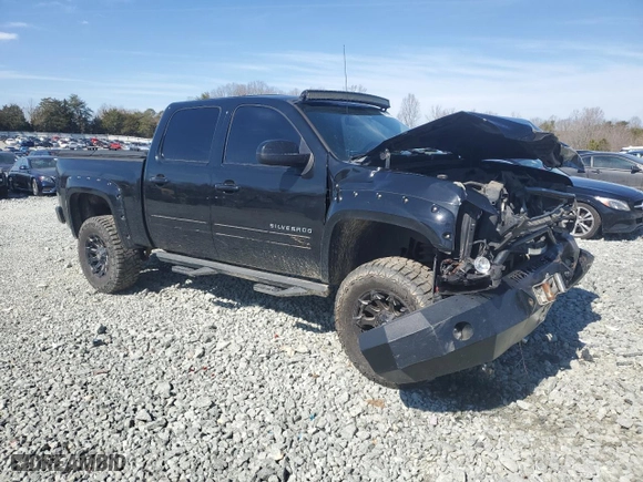 2012 Chevrolet Silverado 1500 LTZ with VIN 3GCPKTE70CG242500, listed as a Copart auction lot 41911245 with 218,259 mi miles and Salvage Title. Bid and sale history available at carsss.com. Image 4.