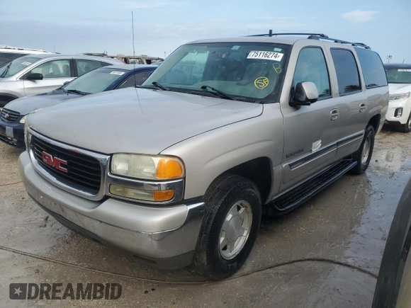 2004 GMC Yukon XL SLT with VIN 1GKEC16Z64J201494, listed as a Copart auction lot 75116274 with 201,386 mi miles and Salvage Title. Bid and sale history available at carsss.com. Image 1.