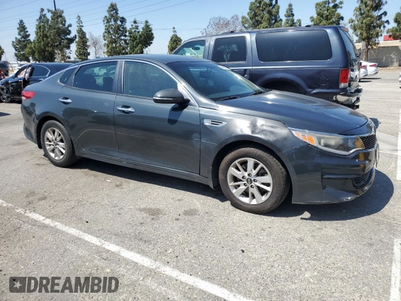 2016 Kia Optima LX with VIN KNAGT4L34G5085843, listed as a Copart auction lot 54608175 with 107,349 mi miles and Salvage Title. Bid and sale history available at carsss.com. Image 4.