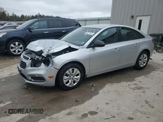 2015 Chevrolet Cruze LS with VIN 1G1PA5SH8F7111951, listed as a Copart auction lot 55272075 with 62,793 mi miles and Clean Title. Bid and sale history available at DreamBid. Image 1.