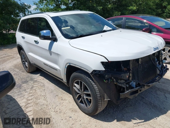 2019 Jeep Grand Cherokee Limited with VIN 1C4RJFBG7KC639074, listed as a IAAI auction lot 42647258 with 96,659 mi miles and . Bid and sale history available at DreamBid. Image 1.
