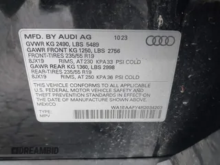2024 Audi Q5 S line Premium Plus with VIN WA1EAAFY4R2034203, listed as a IAAI auction lot 41788489 with 33,966 mi miles. Bid and sale history available at carsss.com. Image 9.