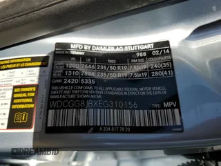2014 Mercedes-Benz GLK 350 with VIN WDCGG8JBXEG310156, listed as a Copart auction lot 74337804 with 102,215 mi miles and Salvage Title. Bid and sale history available at DreamBid. Image 13.
