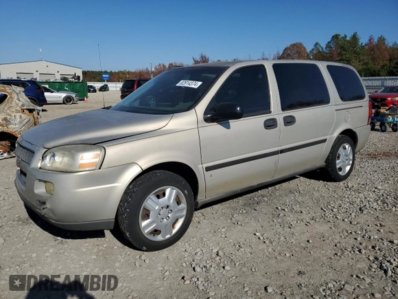2007 Chevrolet Uplander LS Fleet with VIN 1GNDV23177D123176, listed as a Copart auction lot 82914374 with 141,974 mi miles and Salvage Title. Bid and sale history available at carsss.com. Image 1.