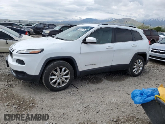 2016 Jeep Cherokee Limited with VIN 1C4PJMDS8GW106153, listed as a Copart auction lot 55576545 with 129,836 mi miles and Salvage title. Bid and sale history available at DreamBid. Image 1.