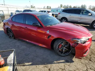 2023 Alfa Romeo Giulia Quadrifoglio with VIN ZARFAMEV2P7673589, listed as a Copart auction lot 85325654 with 14,944 mi miles and Salvage title. Bid and sale history available at DreamBid. Image 4.