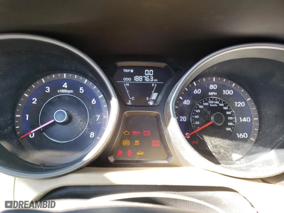 2011 Hyundai Elantra GLS PZEV with VIN 5NPDH4AE1BH023014, listed as a Copart auction lot 86907374 with 188,763 mi miles and Salvage Title. Bid and sale history available at carsss.com. Image 9.