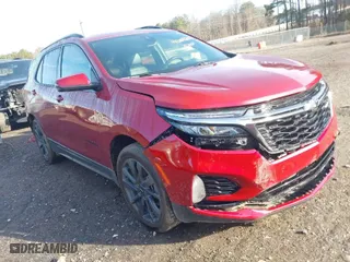 2022 Chevrolet Equinox RS with VIN 3GNAXMEV7NS185263, listed as a IAAI auction lot 41207297 with 42,603 mi miles. Bid and sale history available at carsss.com. Image 1.