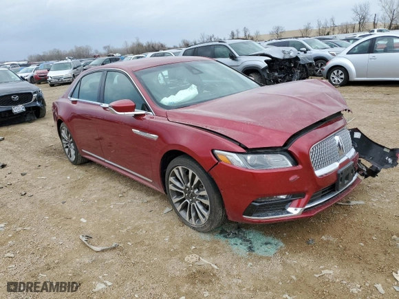 2017 Lincoln Continental Select with VIN 1LN6L9SP9H5610652, listed as a Copart auction lot 41947913 with 30,739 mi miles. Bid and sale history available at carsss.com. Image 4.