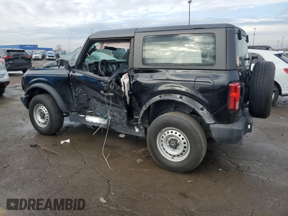 2022 Ford Bronco with VIN 1FMDE5AH1NLA90281, listed as a Copart auction lot 83901594 with 23,080 mi miles and Clean title. Bid and sale history available at DreamBid. Image 2.