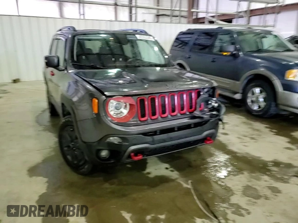 2018 Jeep Renegade Trailhawk with VIN ZACCJBCB4JPH49396, listed as a Copart auction lot 42353385 with 86,792 mi miles and Salvage Title. Bid and sale history available at carsss.com. Image 14.