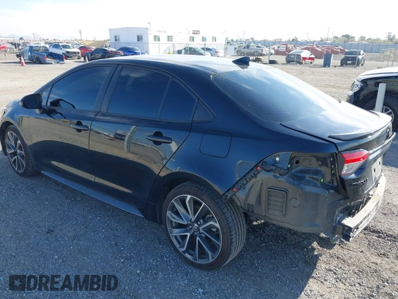 2022 Toyota Corolla SE with VIN 5YFS4MCE1NP109575, listed as a IAAI auction lot 41889417 with 53,517 mi miles. Bid and sale history available at carsss.com. Image 3.