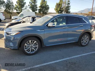 2024 Infiniti QX50 Luxe with VIN 3PCAJ5BA9RF109690, listed as a Copart auction lot 83887144 with 5,822 mi miles and Salvage Title. Bid and sale history available at DreamBid. Image 1.