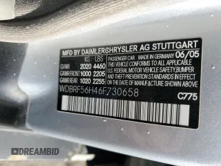 2006 Mercedes-Benz C 230 Sport z VIN WDBRF56H46F730658, wystawiony jako Copart lot #44520115 z przebiegiem 200 746 mil mil oraz Szkoda całkowita • Salvage title. Historia ofert i sprzedaży dostępna na DreamBid. Obrazek 12.