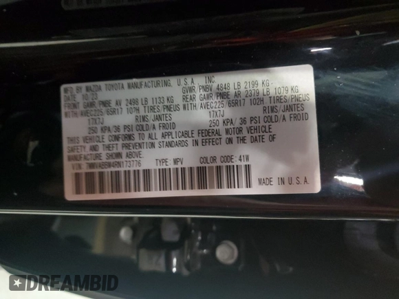2024 Mazda CX-50 S Preferred with VIN 7MMVABBM4RN173776, listed as a Copart auction lot 64669595 with 35,302 mi miles and Clean title. Bid and sale history available at DreamBid. Image 14.