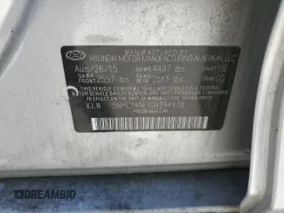 2016 Hyundai Sonata SE with VIN 5NPE24AF1GH294970, listed as a Copart auction lot 53002215 with 167,399 mi miles and Salvage Title. Bid and sale history available at DreamBid. Image 15.
