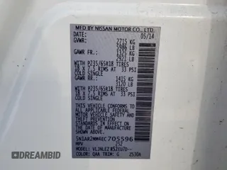 2014 Nissan Pathfinder S z VIN 5N1AR2MM4EC705596, wystawiony jako Copart lot #60879025 z przebiegiem 57 357 mil mil oraz Czysty tytuł • Clean title. Historia ofert i sprzedaży dostępna na DreamBid. Obrazek 13.
