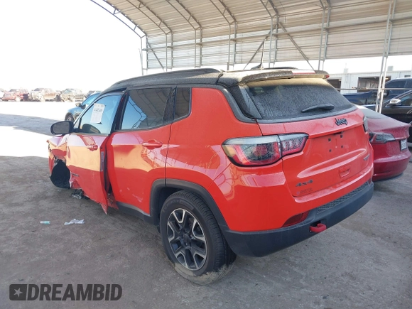 2020 Jeep Compass Trailhawk with VIN 3C4NJDDBXLT239116, listed as a IAAI auction lot 41402449 with 38,021 mi miles and . Bid and sale history available at carsss.com. Image 3.