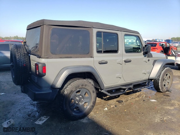 2018 Jeep Wrangler Unlimited Sport S with VIN 1C4HJXDG2JW261306, listed as a Copart auction lot 46974305 with 80,380 mi miles and Salvage Title. Bid and sale history available at carsss.com. Image 3.