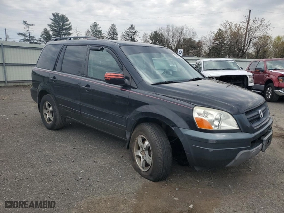 2003 Honda Pilot EX with VIN 2HKYF18783H612415, listed as a Copart auction lot 53049385 with 258,932 mi miles and Salvage Title. Bid and sale history available at carsss.com. Image 4.
