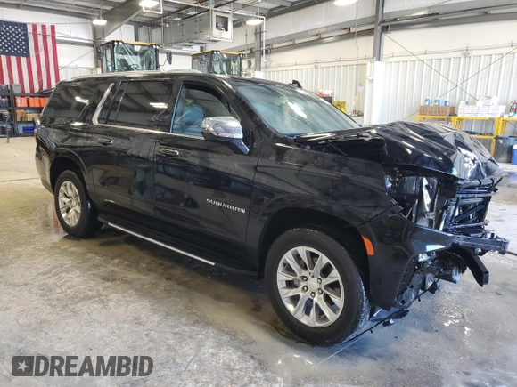 2023 Chevrolet Suburban Premier with VIN 1GNSKFKD5PR255729, listed as a Copart auction lot 48376385 with 64,196 mi miles and Clean Title. Bid and sale history available at DreamBid. Image 4.