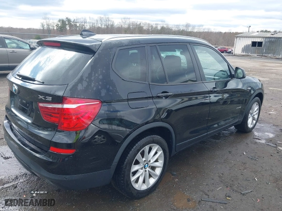 2015 BMW X3 xDrive28i with VIN 5UXWX9C58F0D49628, listed as a IAAI auction lot 41706127 with 99,982 mi miles. Bid and sale history available at carsss.com. Image 4.
