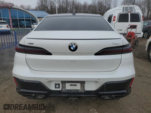 2024 BMW 7 Series 760i xDrive with VIN WBA33EJ00RCP82020, listed as a Copart auction lot 52147535 with 18,563 mi miles and Salvage Title. Bid and sale history available at carsss.com. Image 6.