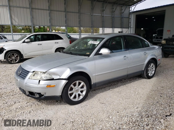 2004 Volkswagen Passat GLS with VIN WVWPD63B24P249951, listed as a Copart auction lot 54295915 with 144,336 mi miles and Salvage title. Bid and sale history available at DreamBid. Image 1.