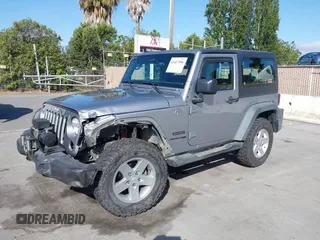 2018 Jeep Wrangler Sport S with VIN 1C4GJWAG9JL931235, listed as a IAAI auction lot 42417596 with 93,635 mi miles and . Bid and sale history available at DreamBid. Image 6.