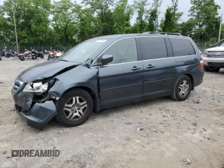 2006 Honda Odyssey EX-L z VIN 5FNRL38706B019434, wystawiony jako Copart lot #57397755 z przebiegiem 175 406 mil mil oraz Szkoda całkowita • Salvage title. Historia ofert i sprzedaży dostępna na DreamBid. Obrazek 1.