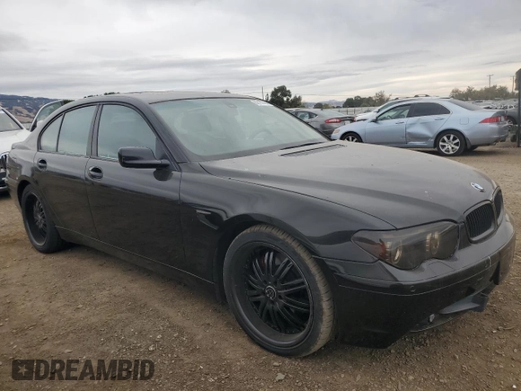 2003 BMW 7 Series 745i with VIN WBAGL63463DP64498, listed as a Copart auction lot 82183384 with 120,003 mi miles and Clean title. Bid and sale history available at DreamBid. Image 4.