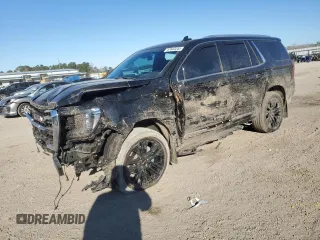 2023 GMC Yukon SLT with VIN 1GKS2BKD5PR209033, listed as a Copart auction lot 87643285 with 61,190 mi miles and Salvage Title. Bid and sale history available at carsss.com. Image 1.