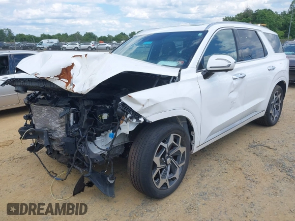 2022 Hyundai Palisade Calligraphy z VIN KM8R7DHE0NU364862, wystawiony jako IAAI lot #42353285 z przebiegiem 54 936 mil mil oraz . Historia ofert i sprzedaży dostępna na DreamBid. Obrazek 17.